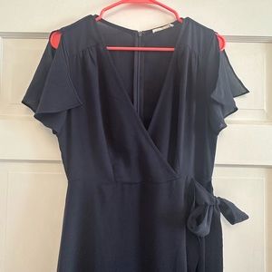 Altered state navy blue wrap dress